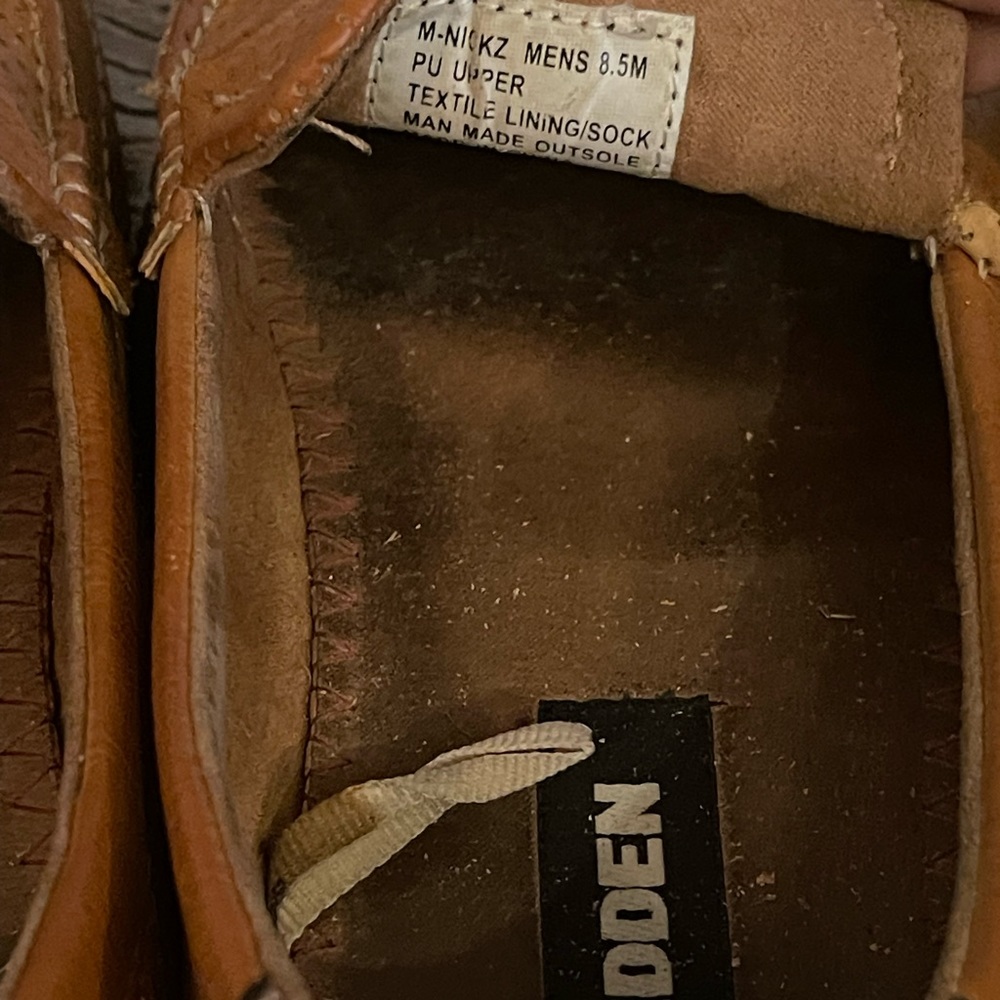 Madden tan loafers for men. - Picture 4 of 5